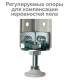 Стеллаж металлический  "MS Plus-185/50-4", 1850х1000х500 мм, 4 полки, регулируемые опоры, 291106, S241BR155402. Фото товара с разных ракурсов.
