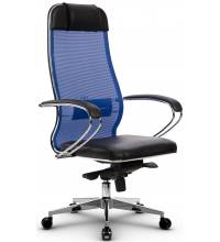Эргономичное кресло руководителя Samurai Comfort - 1.01 черно-синее